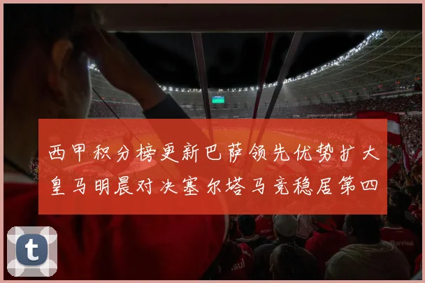 西甲积分榜更新巴萨领先优势扩大皇马明晨对决塞尔塔马竞稳居第四
